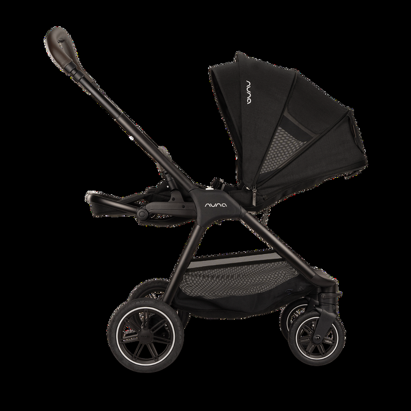 babyonlineshop Nuna TRIV next Kompakt-Kinderwagen mit magnetischem Verschluss inkl. Adapter Regenverdeck Caviar Weihnachtsangebot