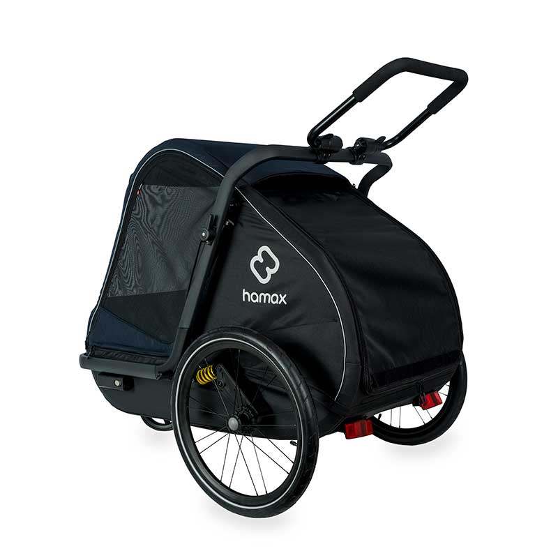 babyonlineshop Hamax Pluto L Hundeanhänger Fahrradanhänger Blau/Schwarz Heißer Verkauf