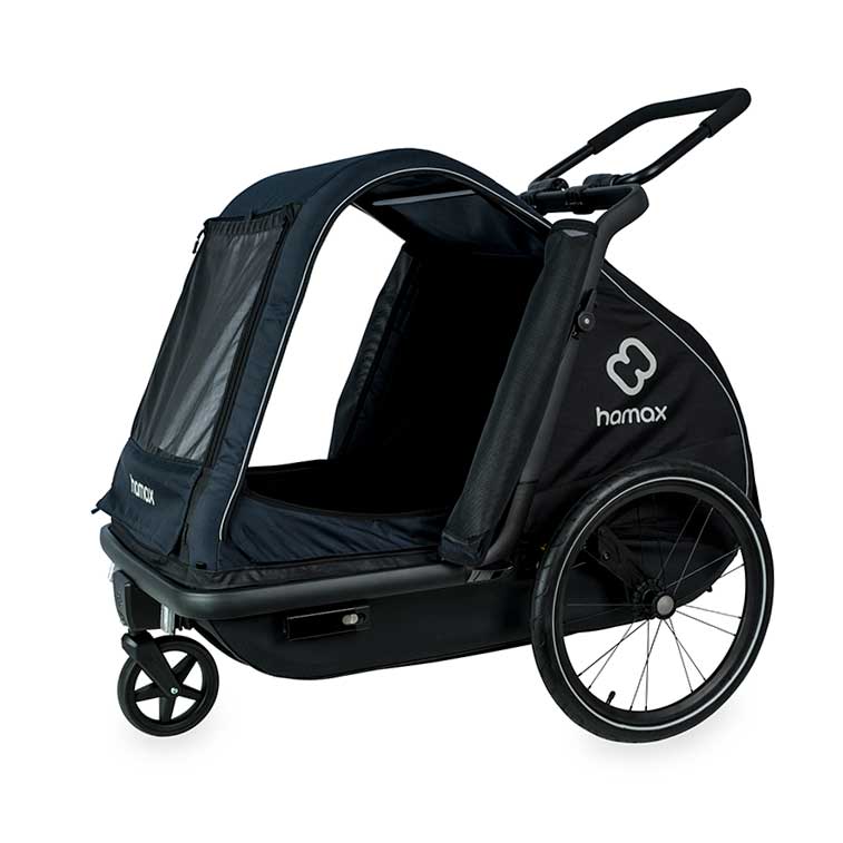 babyonlineshop Hamax Pluto L Hundeanhänger Fahrradanhänger Blau/Schwarz Heißer Verkauf