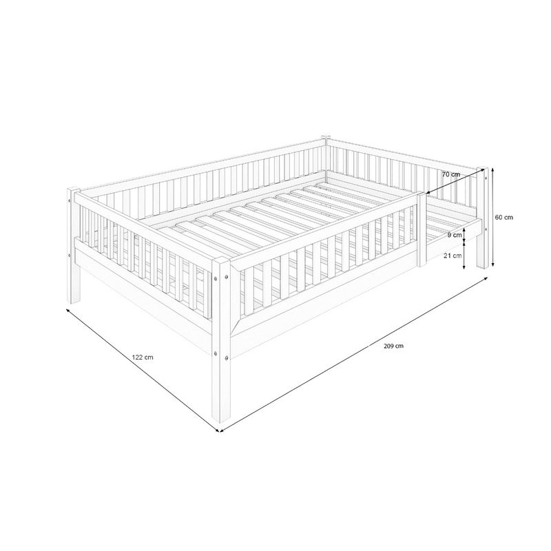 babyonlineshop Nature Kid Lilly Einzelbett natur 120x200 cm Blitzangebot