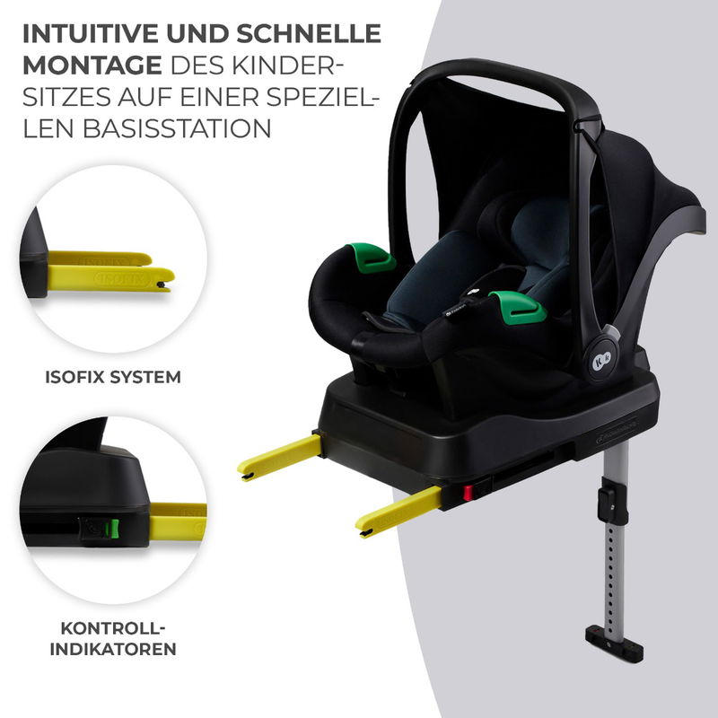 babyonlineshop Kinderkraft Kinderautositz mit Basisstation MINK PRO i-Size + MINK FX schwarz Super Rabatt