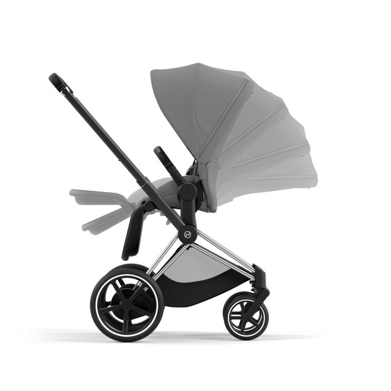 babyonlineshop CYBEX e-PRIAM Kinderwagen Mirage Grey Gestell wählbar New Generation Kostenloser Versand