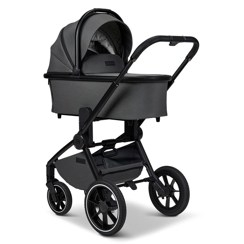 babyonlineshop Moon Resea Plus Kinderwagen Set mit Adpater und Babyschale Cosmo - anthrazit Limitierter Zeitrabatt